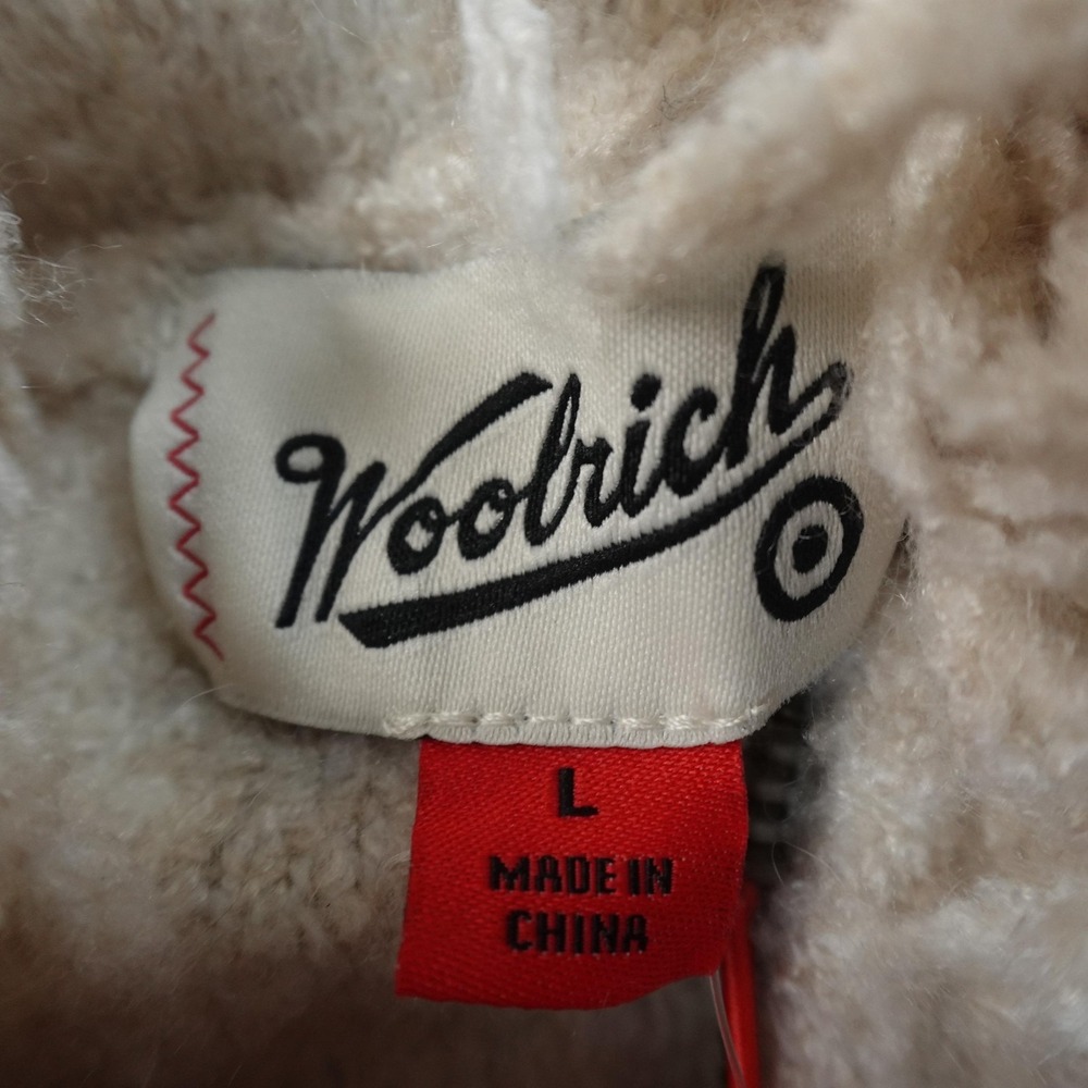 NEW Woolrich Sweater Vest Womens L White Sherpa Fleece Full Zip Mock Neck Casual - Picture 5 of 11